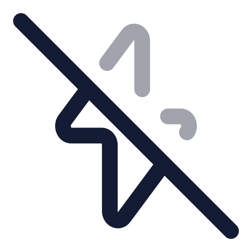 Zap Off Icon in Twotone Rounded style