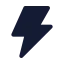 Zap icon with solid standard style