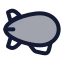 Zeppelin icon with duotone rounded style