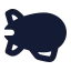 Zeppelin icon with solid rounded style