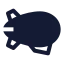 Zeppelin icon with solid sharp style