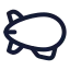 Zeppelin icon with stroke rounded style