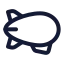 Zeppelin icon with stroke standard style