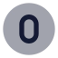 Zerocircle icon with bulk rounded style