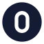 Zerocircle icon with solid rounded style