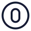 Zerocircle icon with stroke standard style