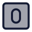 Zerosquare icon with duotone standard style