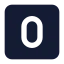 Zerosquare icon with solid standard style