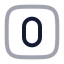 Zerosquare icon with twotone rounded style
