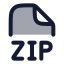 Zip icon with duotone rounded style