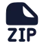 Zip icon with solid rounded style