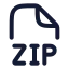 Zip icon with stroke rounded style