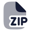 Zip icon with bulk rounded style