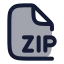 Zip icon with duotone rounded style