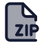 Zip icon with duotone standard style