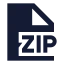 Zip icon with solid sharp style