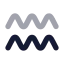 Zodiacaquarius icon with bulk rounded style