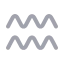 Zodiacaquarius icon with duotone rounded style