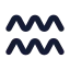 Zodiacaquarius icon with solid standard style