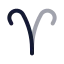 Zodiacaries icon with twotone rounded style