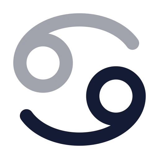 Zodiac Cancer Icon in Bulk Rounded style