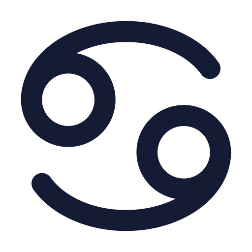 Zodiac Cancer Icon in Solid Rounded style