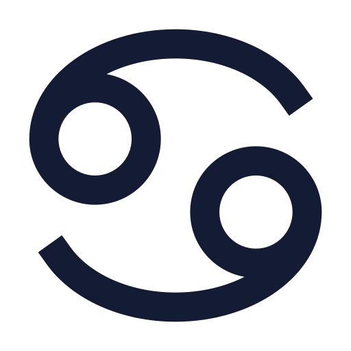 Zodiac Cancer Icon in Solid Sharp style