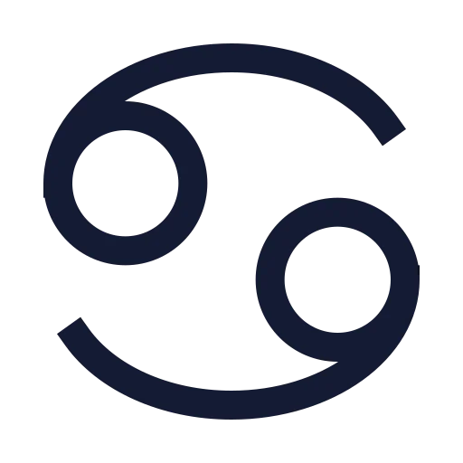 Zodiac Cancer Icon in Stroke Sharp style