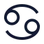 Zodiaccancer icon with stroke sharp style