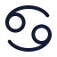 Zodiaccancer icon with stroke standard style