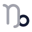 Zodiaccapricorn icon with bulk rounded style