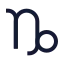 Zodiaccapricorn icon with stroke sharp style