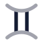 Zodiacgemini icon with bulk rounded style