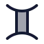 Zodiacgemini icon with duotone rounded style