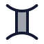 Zodiacgemini icon with duotone standard style