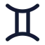 Zodiacgemini icon with solid rounded style