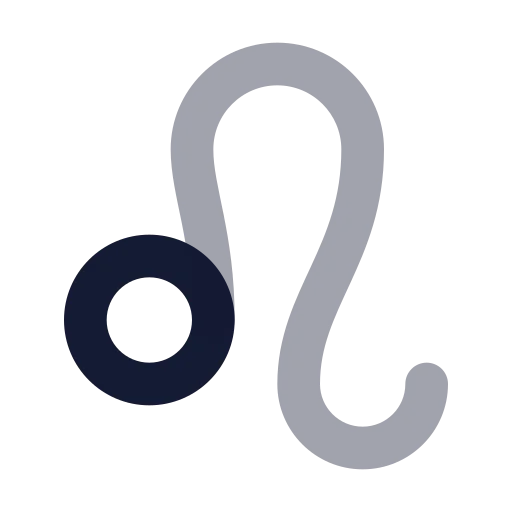 Zodiac Leo Icon in Bulk Rounded style