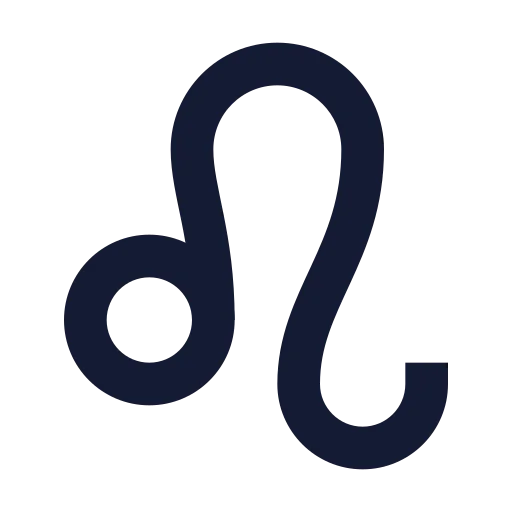 Zodiac Leo Icon in Solid Sharp style