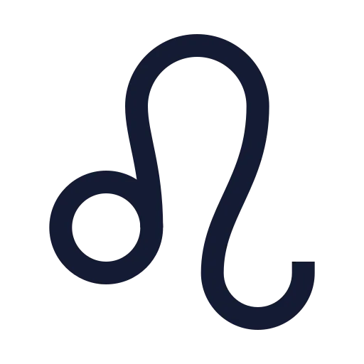 Zodiac Leo Icon in Stroke Sharp style