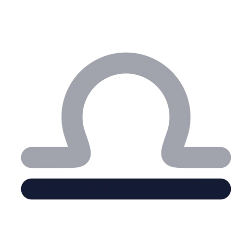 Zodiac Libra Icon in Bulk Rounded style