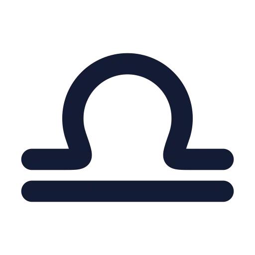 Zodiac Libra Icon in Solid Rounded style