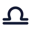 Zodiaclibra icon with solid rounded style