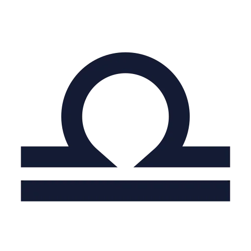 Zodiac Libra Icon in Solid Sharp style