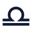 Zodiaclibra icon with solid sharp style