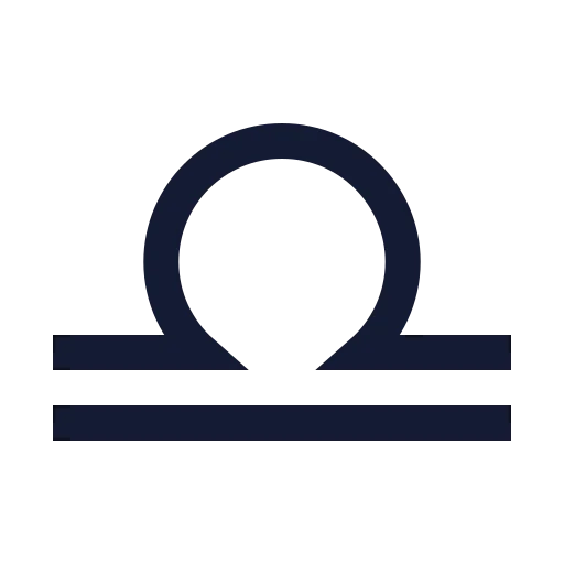 Zodiac Libra Icon in Stroke Sharp style