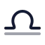 Zodiaclibra icon with twotone rounded style