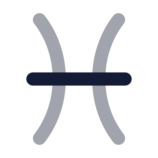 Zodiac Pisces Icon in Bulk Rounded style