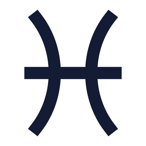 Zodiac Pisces Icon in Solid Sharp style