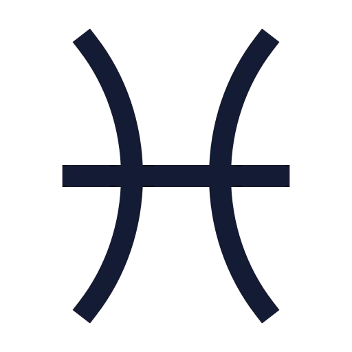 Zodiac Pisces Icon in Stroke Sharp style