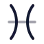Zodiacpisces icon with twotone rounded style
